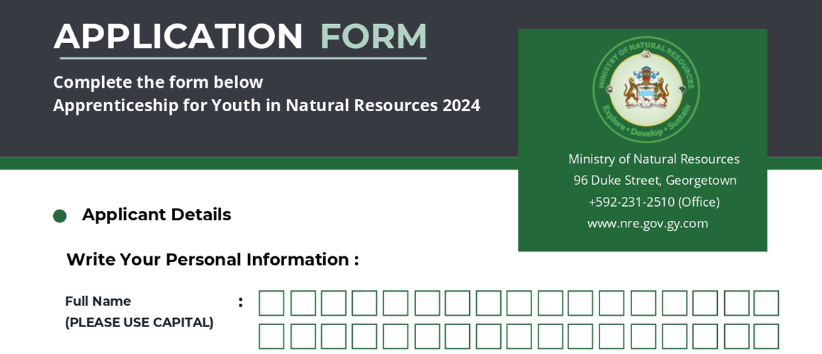 Youths in Natural Resources Apprenticeship Programme 2024